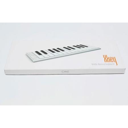 CME Xkey Mobile MIDI Musical Keyboard, 25 Key, Silver XKEY