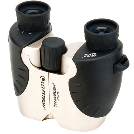 Celestron 10x25 Traveler Series, Weather Resistant Porro Prism Binocular with 6.5° Angle of View, U.S.A.