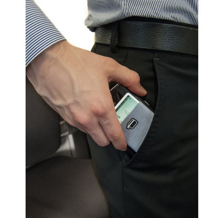 CardNinja Ultra-Slim Wallet for iPhone & Smartphones, Steel Gray