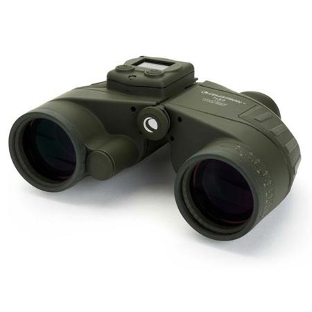 Celestron 7x50 Cavalry Porro Prism Binocular, GPS/Compass/Reticle, 7.5 Deg AoV