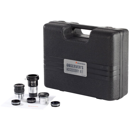 Celestron Observer's Accessory Kit with 2 Eyepieces, Barlow Lens, 3 Filters & Hard Carry Case