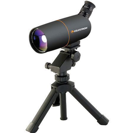 Celestron C65 Mini Mak 65mm Maksutov-Cassegrain Spotting Scope with 30x - 90x Zoom Eyepiece - Rubber Coated - Water Proof