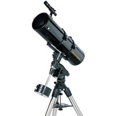 Celestron Advanced Series C6-NHD 150mm Newtonian Reflector Telescope with Heavy Duty CG-5 German Equatorial Mount - Glossy Black Tube.