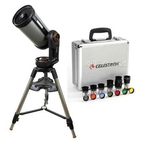 Celestron NexStar Evolution 9.25 Schmidt-Cassegrain Telescope w/Integrated WiFi - w/Deluxe Accessory Kit (5 Celestron Plossl Eyepieces, 1.25" Barlow Lens, 1.25"Filter Set, Accessory Carry Case)