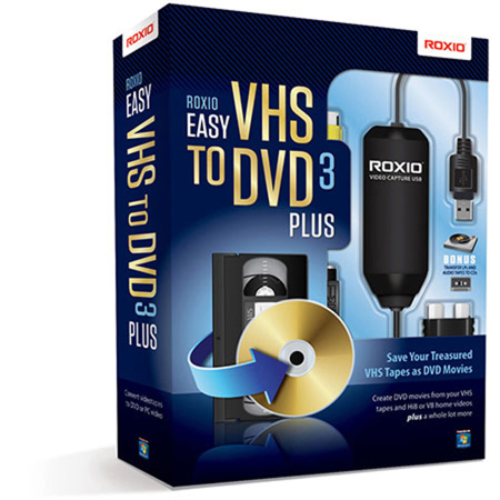 Corel Easy VHS to DVD 3 Plus - Converts VHS to DVD, Includes USB Capture Device and Software