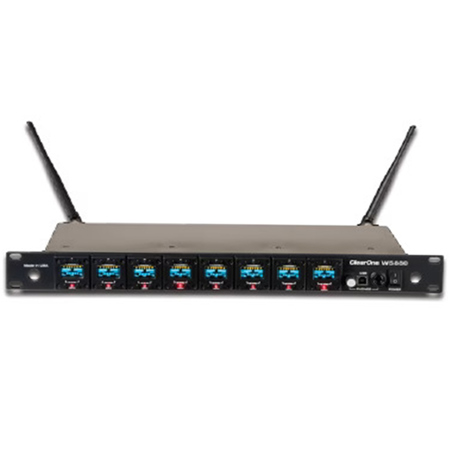 ClearOne WS840 4-Channel Wireless Receiver with Docking Station and Built-In Dante Network, RF Band M586 (573-599MHz) Compressed