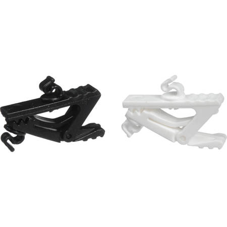 Countryman Tie Clips for B3/EMW Lavalier Microphones, Black & White