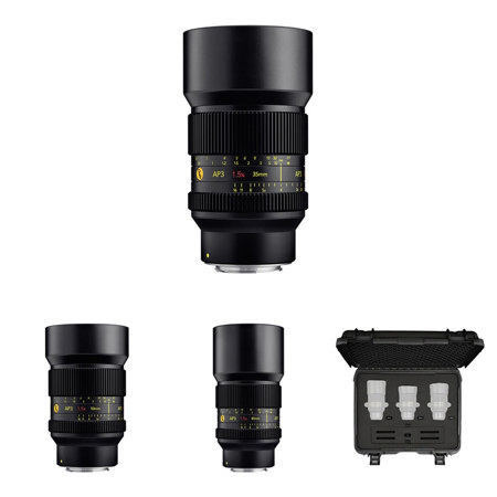 Cooke AP3 35mm, 50mm, 85mm T2.4 1.5x Anamorphic Prime 3-Lens Kit for Sony E
