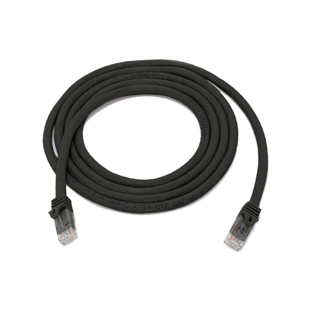 Connectronics CAT6A 600MHz Snagless Molded UTP 10 Gigabit Ethernet Cable, Black
