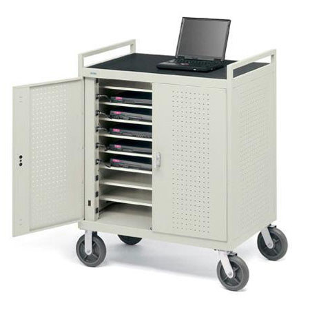 Bretford LAP18EFR-GM Fully Assembled 18 Unit Laptop Computer Cart