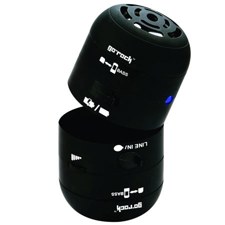 Go'rock Portable Stereo Speakers, Black