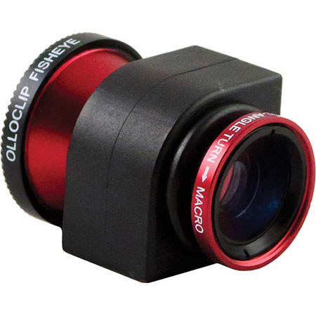 Olloclip Quick-Connect Lens Solution, Red, Fisheye
