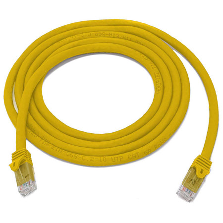 Connectronics CAT6A 600MHz Snagless Molded UTP 10 Gigabit Ethernet Cable - 50 Foot - Yellow