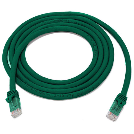Connectronics CAT6A 600MHz Snagless Molded UTP 10 Gigabit Ethernet Cable - 100 Foot - Green