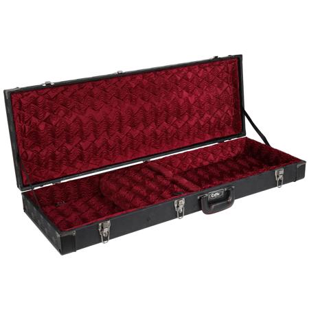 Coffin Skull Series Guitar Case with Red Velvet Interior, Black