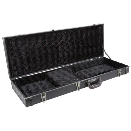 Coffin Skull Series Guitar Case with Black Velvet Interior, Black