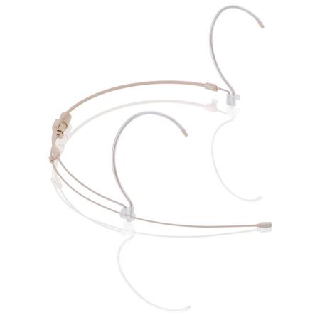 Countryman H6 Directional Headset Microphone with 3.5mm Connector for Toa WM-370, WM-4310 Transmitters, W6 Sensitivity (Blue Band) for Speaking and Vocals, Light Beige