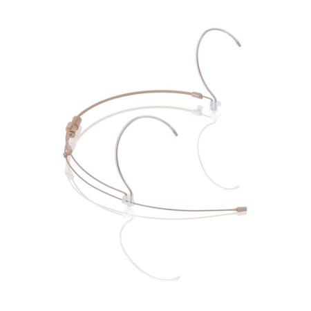 Countryman H6 Directional Headset Microphone with 3.5mm Locking Connector for Sennheiser Evolution Series (G2 and G3), EW 100, EW 300, EW 500, SK 1093 Transmitters, W6 Sensitivity (Blue Band) for Speaking and Vocals, Tan