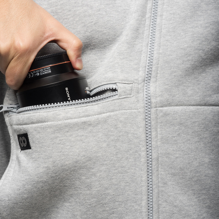 Cooph ORIGINAL RAGLAN Small Cotton Hoodie, Heather Gray