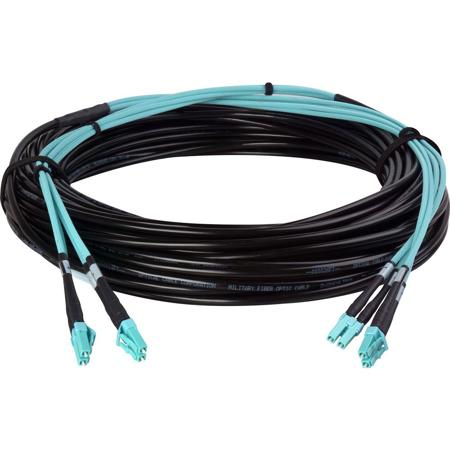 Camplex 100' 4-CH OM3 Multimode Fiber Tactical Snake Cable with LC Connector