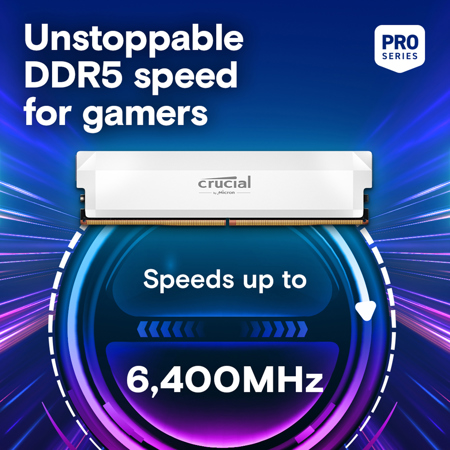Crucial Pro Overclocking 64GB 6000MHz DDR5 CL40 Gaming Memory
