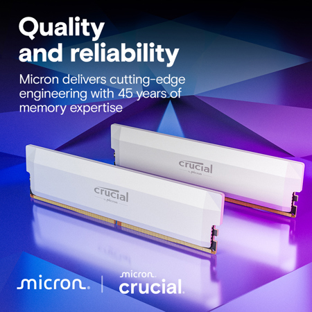 Crucial Pro Overclocking 64GB 6000MHz DDR5 CL40 Gaming Memory