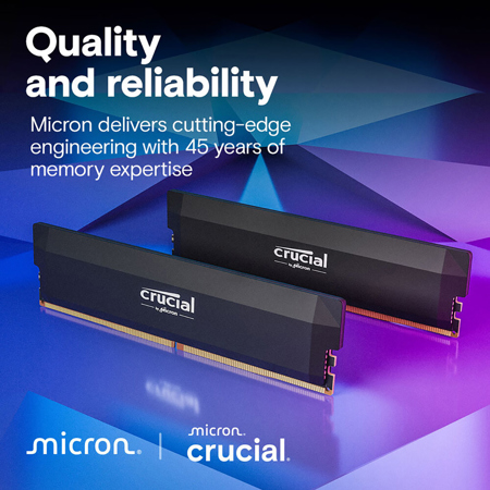 Crucial Pro Overclocking 64GB 6400MHz DDR5 CL40 Gaming
