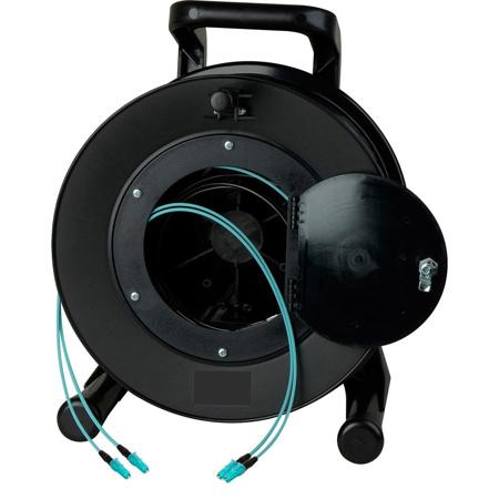 Camplex 2-Channel LC Multimode OM3 Fiber Optic Tactical Snake, Cable Reel, 1250'