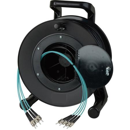Camplex 1000' 4-Channel ST Multimode OM3 Fiber Optic Tactical Reel