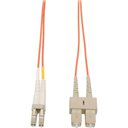 Camplex 3m (9.84') 62.5/125u Duplex LC to SC Fiber Optic Patch Cable, Orange