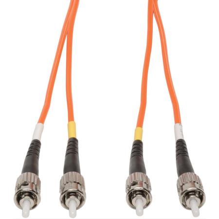 Camplex 1m (3.28') 62.5/125u Duplex ST to ST Fiber Optic Patch Cable, Orange