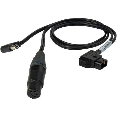 Camplex 18" BLACKJACK 4-Pin XLR Female & 2.5mm DC Plug to P-TAP Y-Cable