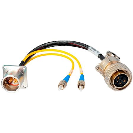 Camplex 18" LEMO EDW to Duplex LC and 5-Pin Amp Power Fiber Optic Breakout Cable