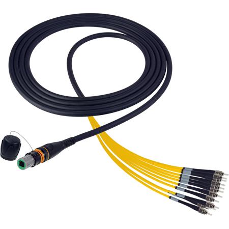 Camplex 10' opticalCON MTP to ST Singlemode 12 Channel Breakout Cable