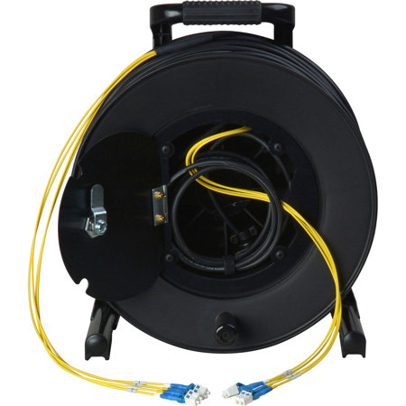 Camplex 1500' 4-CH LC Single-Mode Fiber Tactical Snake on Reel Cable, Standard