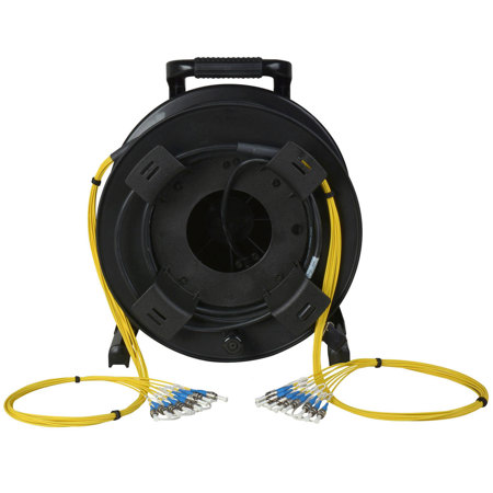 Camplex 1750' 8-CH ST Single-Mode Fiber Tactical Snake on Reel Cable, Standard