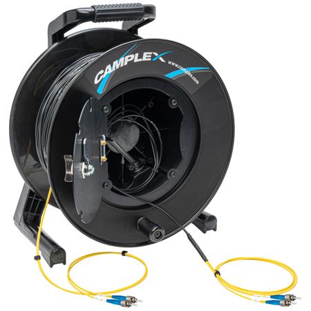 Camplex 1000' 2-Ch ST Single Mode Fiber Optic Tactical Snake Reel Cable