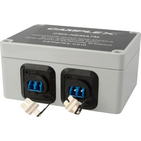 Camplex OpticalCON QUAD NO4FDW-A to 2 Duplex LC Female OM3 Multimode Adapter Box