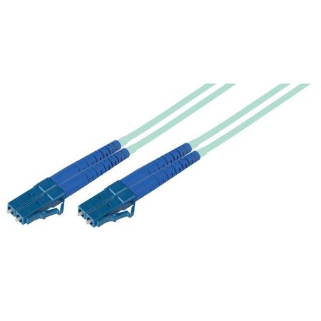 Camplex OM3 3m (9.84') 50/125u Duplex LC to LC Fiber Optic Patch Cable, Aqua