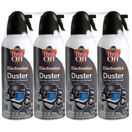 Falcon Dust-Off 10 oz Compressed Gas Disposable Duster Spray Can, 4-Pack