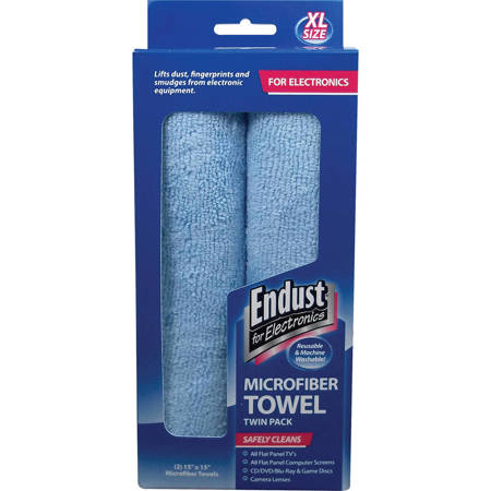 Endust Twin Fiber Towels for Electronics, 15x15"