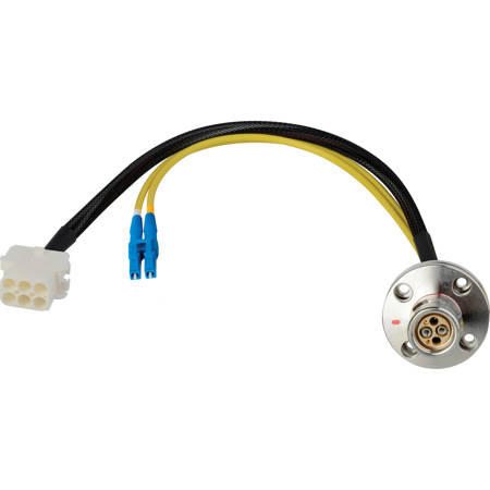 Camplex 18" LEMO FXW to Duplex LC and 6-Pin RG Chassis SMPTE 311M/304M Fiber Internal Breakout Cable