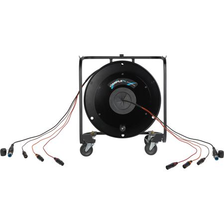 Camplex 500' opticalCON DUO & 3-Channel XLR Audio ENG Tactical Hybrid Reel Cable