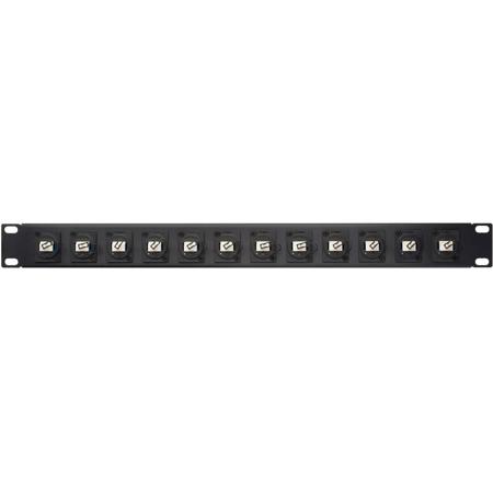 Camplex 1RU 12-Port LC Duplex Singlemode Feed-Thru Panel