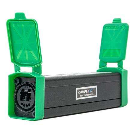 Camplex opticalCON DUO to DUO SMPTE APC Single Mode In-Line Coupler