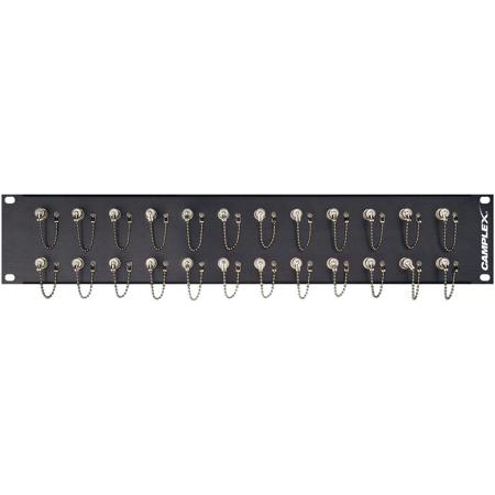 Camplex 2RU 24-Port Simplex Multimode ST Fiber Feedthru Rackmount Panel