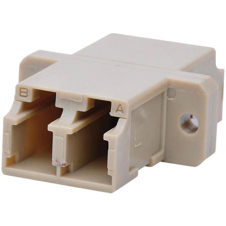 Camplex LC to LC Multimode Duplex Fiber Optic Coupler Adapter with Flange and Bronze Sleeve