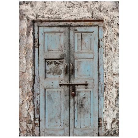 Click Props Wooden Door Blue Backdrop (Doors & Gates), Large