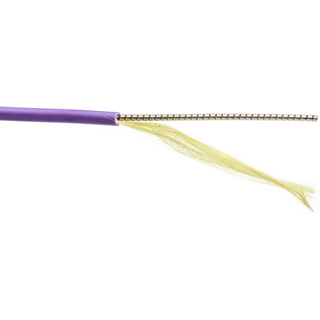 Camplex 16.4' OM4 50/125 10/40/100G MM Simplex ST-LC Armored Patch Cable, Purple