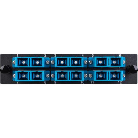 Camplex 6-Port SC UPC Duplex Singlemode Fiber Adapter Plate Module